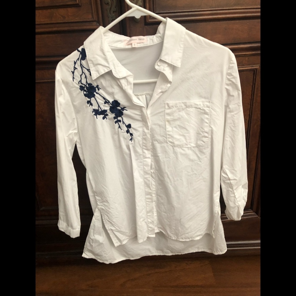 Embroidered white shirt